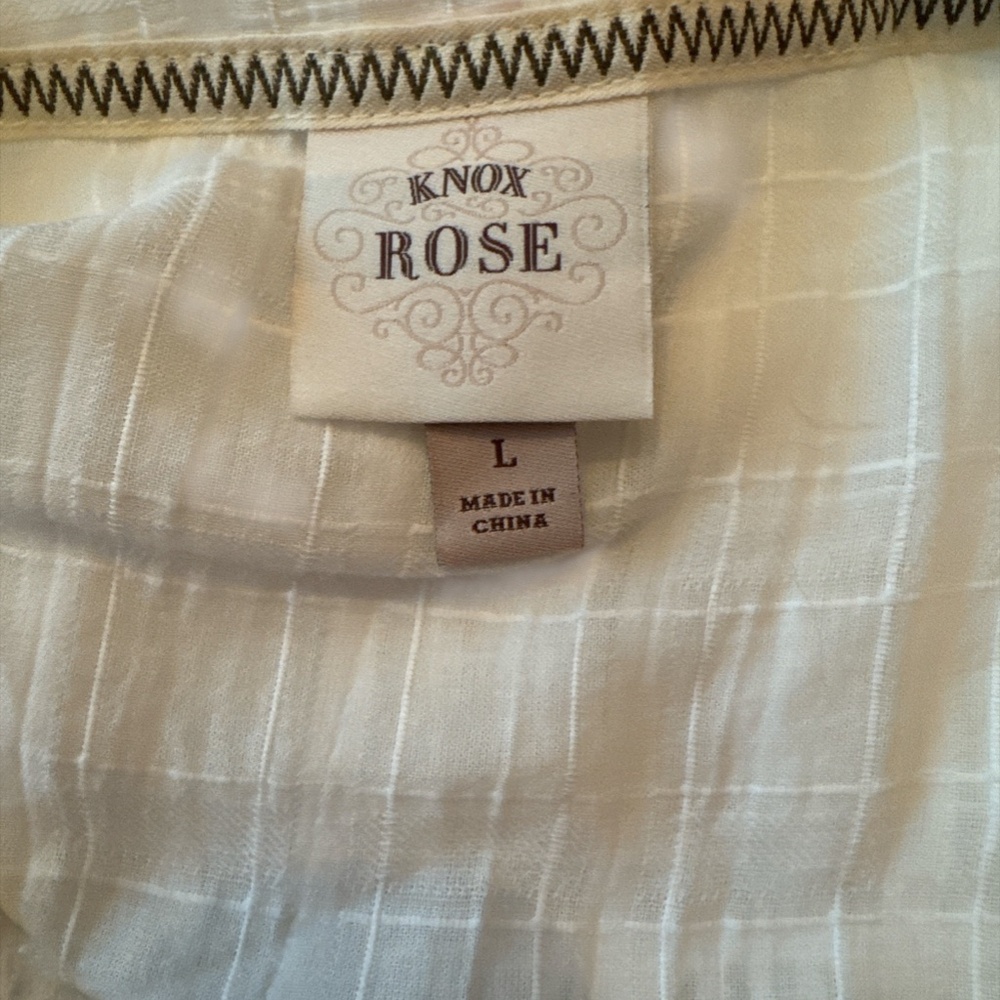 NWOT KNOX ROSE WHITE SUMMER DRESS WITH LINER SIZE LARGE - Picture 3 of 4